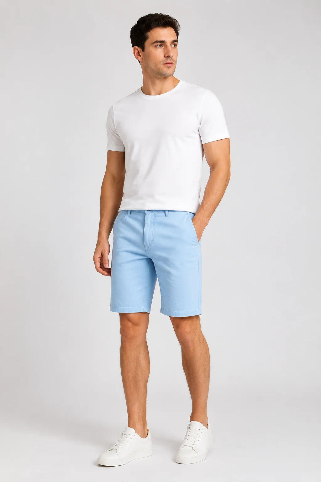 Bermuda Jeans Elastano Azul Escuro