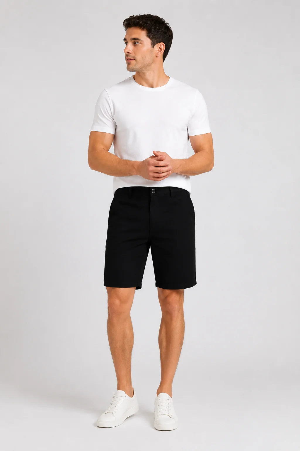 Bermuda Jeans Elastano Azul Escuro