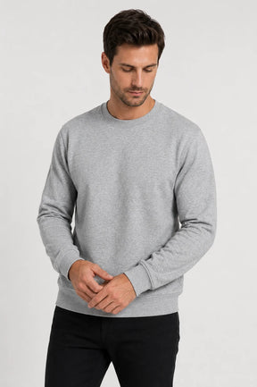 Blusa de Moletom Flanelado Gola Redonda
