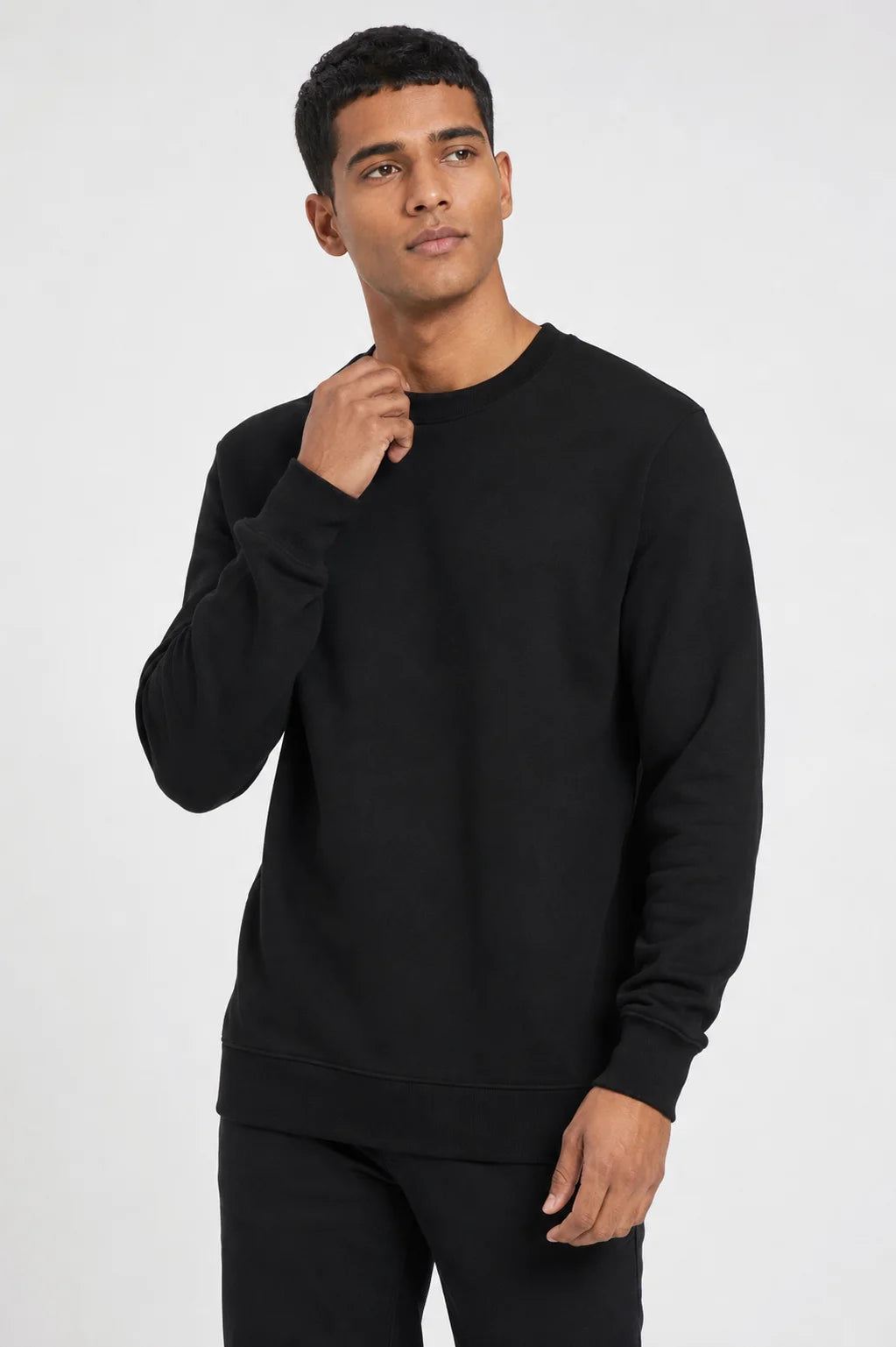 Blusa de Moletom Flanelado Gola Redonda