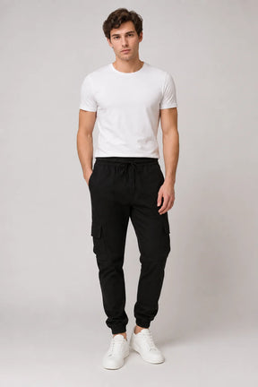 Calça Cargo Jogger Algodão com Punho