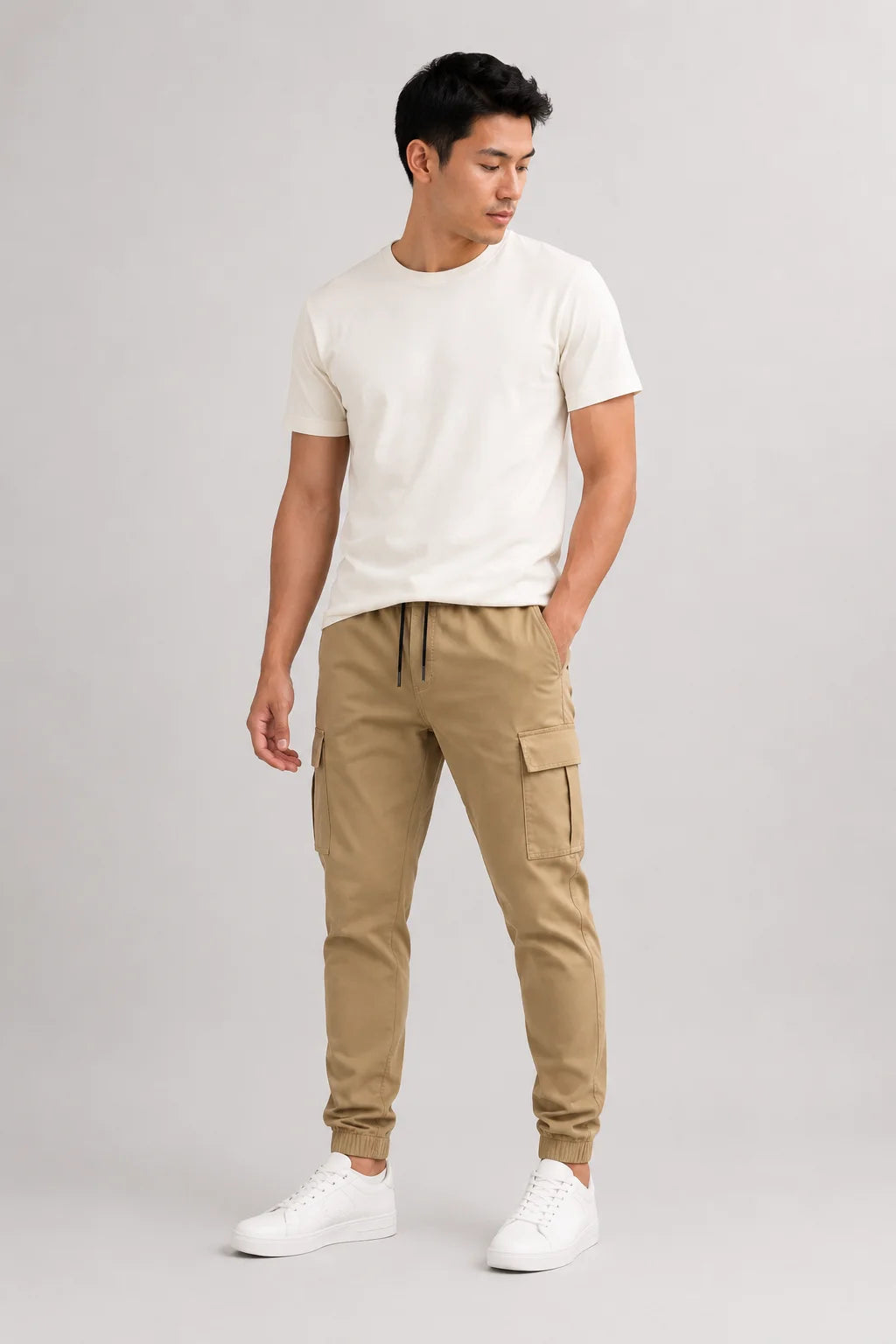 Calça Cargo Jogger Cáqui