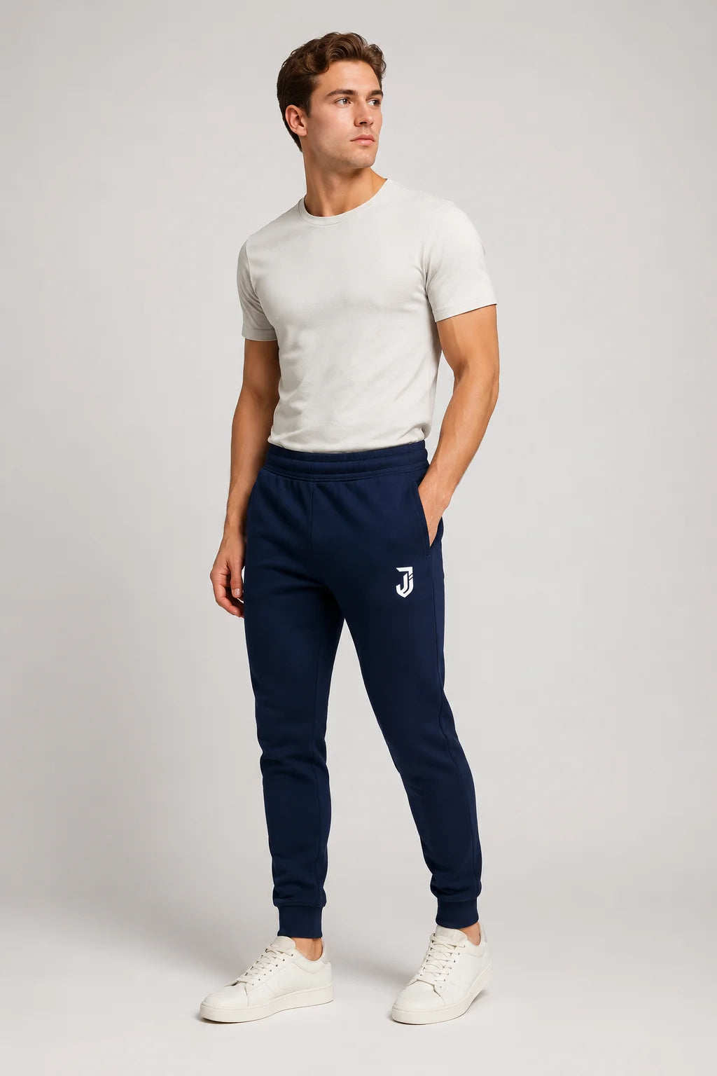Calça Jogger Moletom Cinza Mescla
