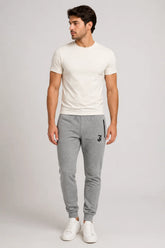 Calça Jogger Moletom Cinza Mescla