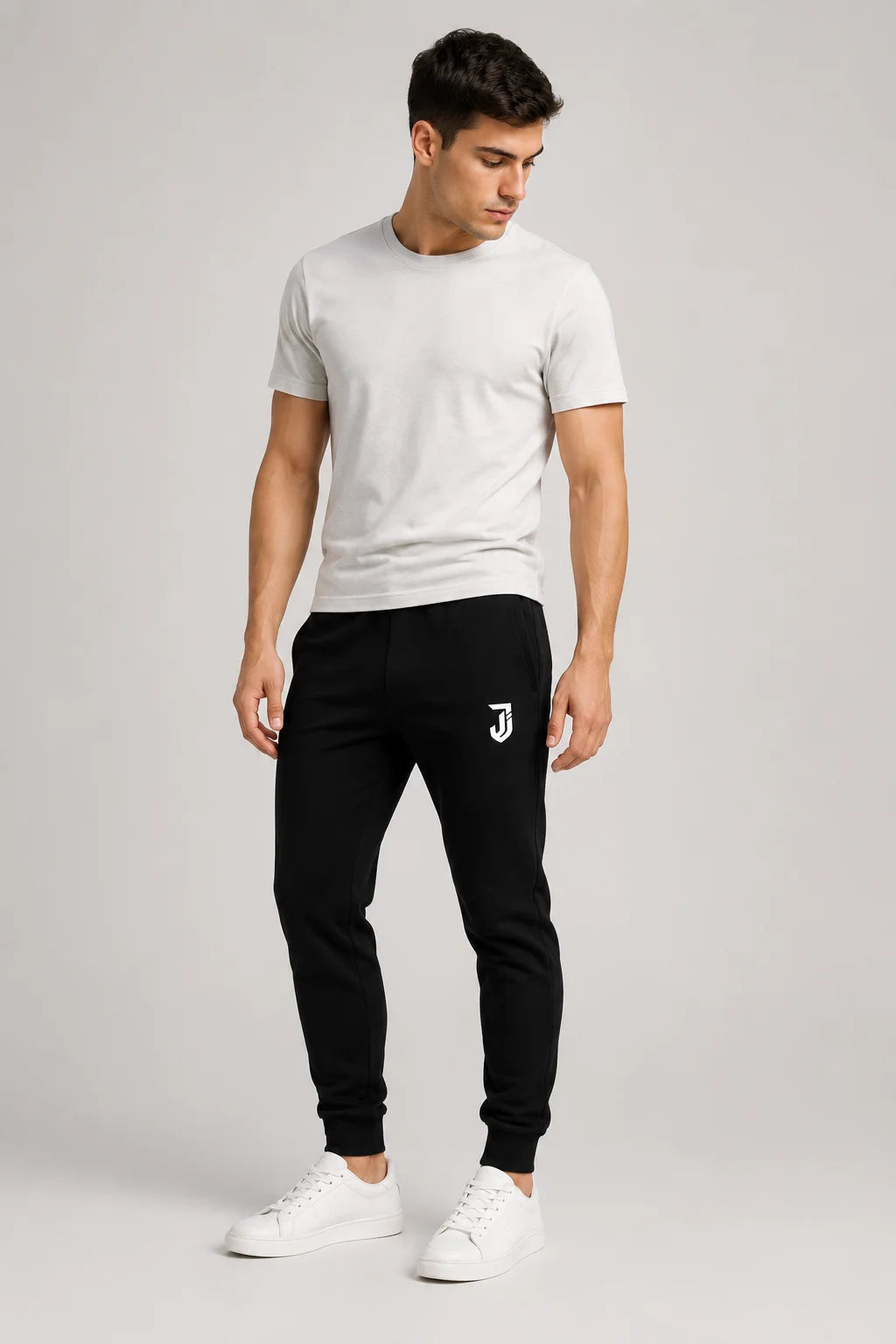 Calça Jogger Moletom Cinza Mescla