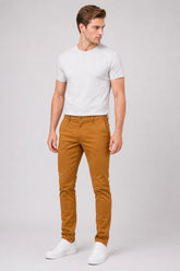 Calça Sarja Slim Caramelo