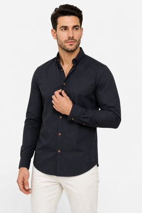 Camisa Linho Gola Clássica Bege