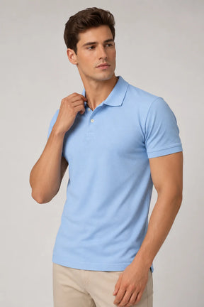 Camisa Polo Piquet Algodão Slim