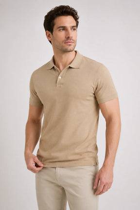 Camisa Polo Piquet Algodão Slim