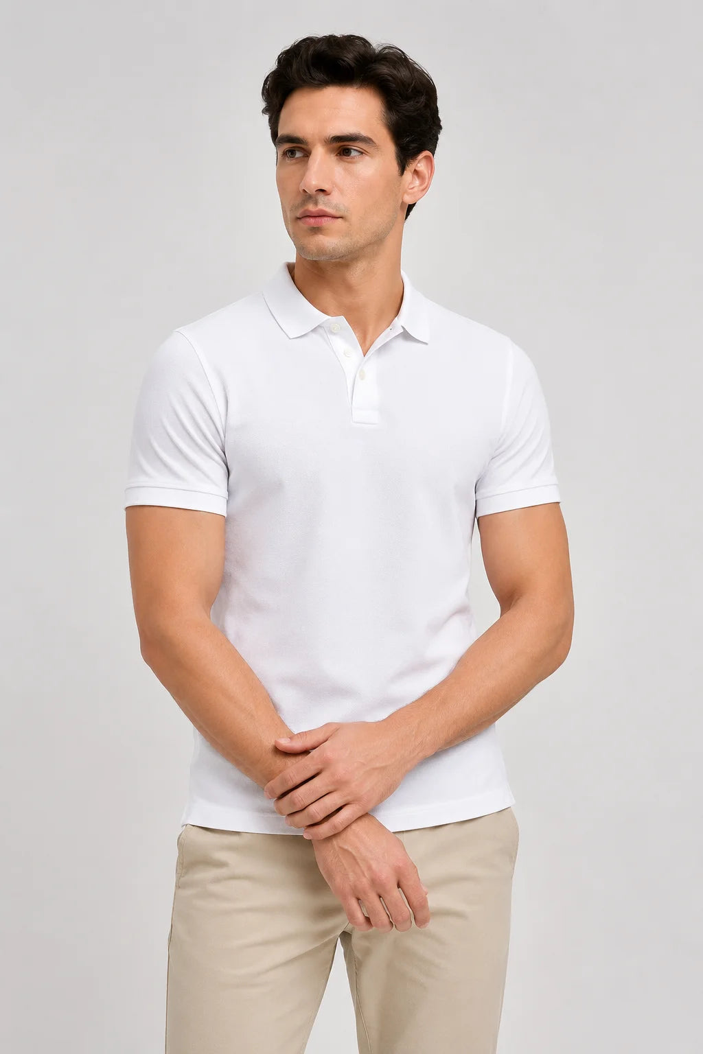 Camisa Polo Piquet Algodão Slim