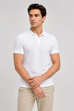 Camisa Polo Piquet Algodão Slim