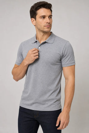 Camisa Polo Piquet Algodão Slim