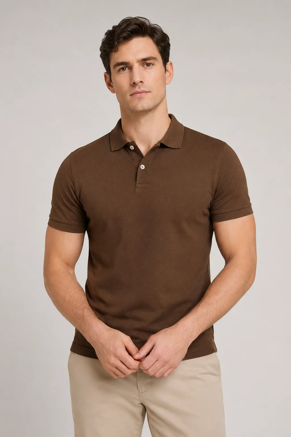 Camisa Polo Piquet Algodão Slim