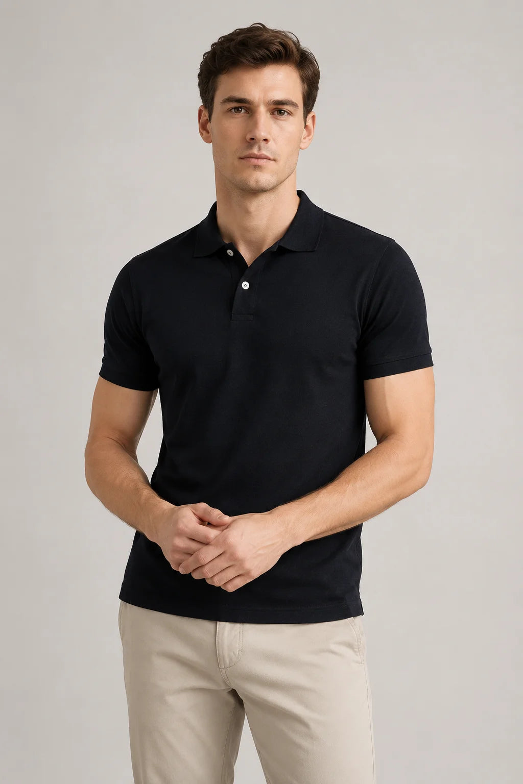 Camisa Polo Piquet Algodão Slim