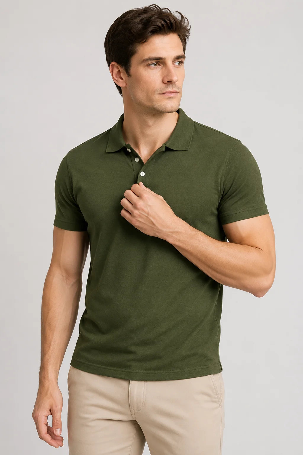 Camisa Polo Piquet Algodão Slim