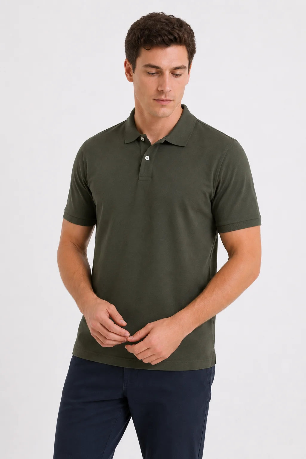 Camisa Polo Piquet Lisa Azul Royal