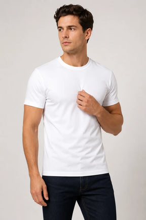Camiseta Algodão Lisa Branco