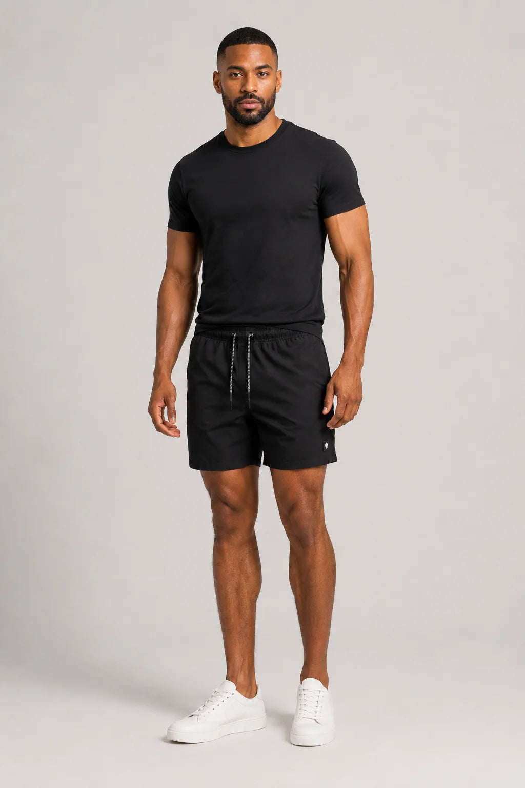 Short Tactel Cós Elástico Bege