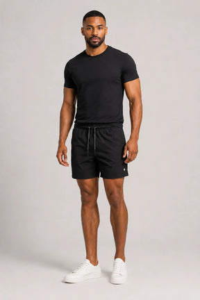 Short Tactel Cós Elástico Bege