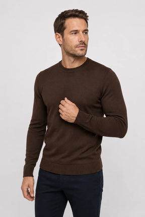 Suéter Tricot Gola Redonda Azul Marinho